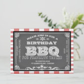 Birthday Chalkboard BBQ Kaart (Staand voorkant)