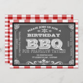 Birthday Chalkboard BBQ Kaart (Voorkant / Achterkant)