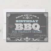 Birthday Chalkboard BBQ Kaart (Voorkant)