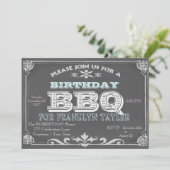 Birthday Chalkboard BBQ Kaart (Staand voorkant)