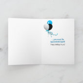 Birthday Champagne and Cake Kaart (Binnen)