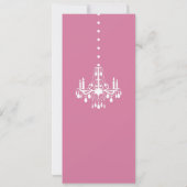 Birthday Chandelier (fuchsia) Kaart (Achterkant)