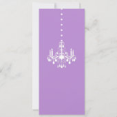 Birthday Chandelier (paars) Kaart (Achterkant)