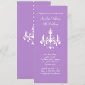 Birthday Chandelier (paars) Kaart (Voorkant / Achterkant)