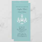 Birthday Chandelier (turquoise) Kaart (Voorkant / Achterkant)