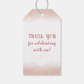 'Birthday CHEERS' NAAR # JAAR Roos Gold Script Cadeaulabel (Achterkant)