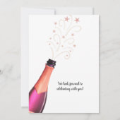 'Birthday CHEERS' NAAR # JAAR Roos Gold Script Kaart (Achterkant)
