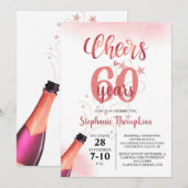 'Birthday CHEERS' NAAR # JAAR Roos Gold Script Kaart (Voorkant / Achterkant)