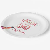 'Birthday CHEERS' NAAR # JAAR Roos Gold Script Papieren Bordje (Gekanteld)