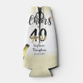 'Birthday CHEERS' NAAR # YEARS Black Gold Script Flesjeskoeler (Achterkant)