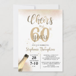 'Birthday CHEERS' NAAR # YEARS Gold Script Kaart