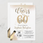 'Birthday CHEERS' NAAR # YEARS Gold Script Kaart (Voorkant / Achterkant)