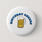 Birthday Cheers Ronde Button 5,7 Cm (Voorkant)