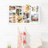 Birthday CHEERS TO # YEARS Black Gold 18 Foto Spandoek (Insitu)