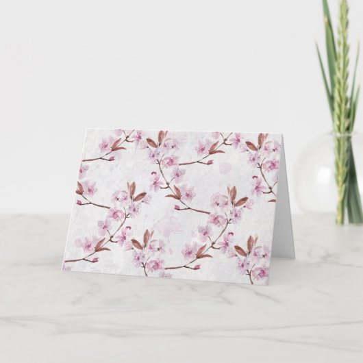 Birthday Cherry Blossom Kaart (Voorkant)