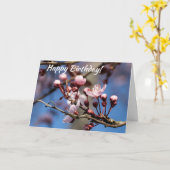Birthday Cherry Blossom Kaart (Gele Bloem)