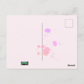 Birthday Cherry Cupcake Doodle Food Fight and roze Briefkaart (Achterkant)