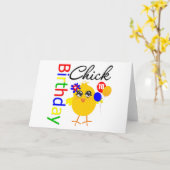 Birthday Chick 10 jaar oud Kaart (Gele Bloem)