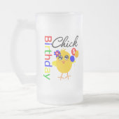 Birthday Chick 5 jaar oud Matglas Bierpul (Links)
