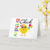 Birthday Chick Kaart (Gele Bloem)