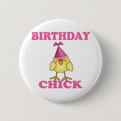 Birthday chick ronde button 5,7 cm (Voorkant)