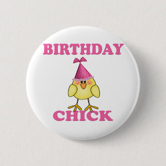 Birthday chick ronde button 5,7 cm