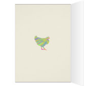Birthday Chicken Colorful Boerderij Hen Illustrati (Binnen (Links))