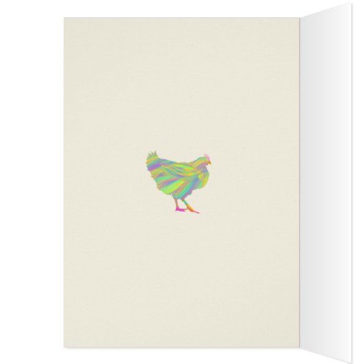Birthday Chicken Colorful Boerderij Hen Illustrati (Binnen (Links))