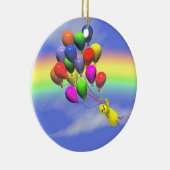 Birthday Chicken Flight Keramisch Ornament (Rechts)