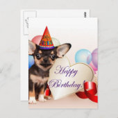 Birthday Chihuahua dog Briefkaart (Voorkant / Achterkant)