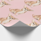 Birthday Chihuahua Dog Pink Party Pet Cadeaupapier (Hoek)
