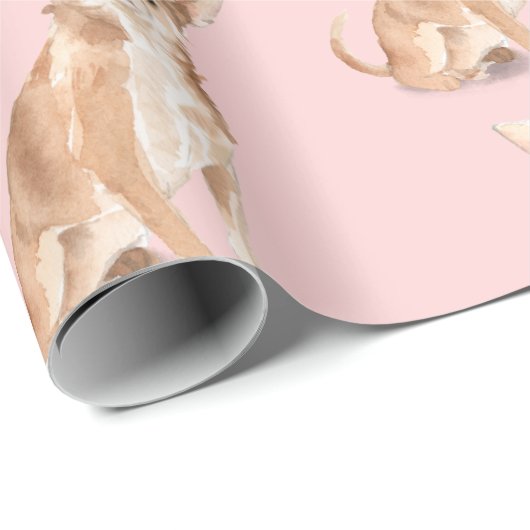 Birthday Chihuahua Dog Pink Party Pet Cadeaupapier (Rol Hoek)