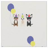 Birthday Chihuahua Fabric Stof (Close Up)