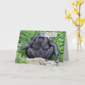 Birthday Chimpansee die oudere Humor krijgt Kaart (Gele Bloem)