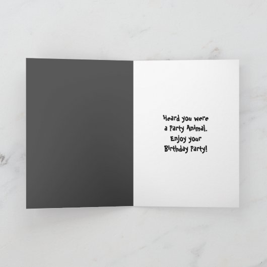 Birthday Chimpansee met Red Cup Bedankkaart (Binnen)