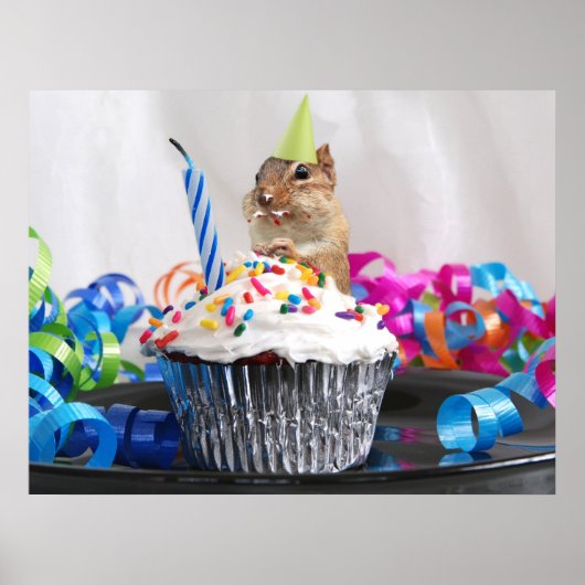 Birthday chipmunk poster (Voorkant)
