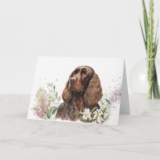 Birthday Chocolate Cocker Spaniel Kaart (Voorkant)