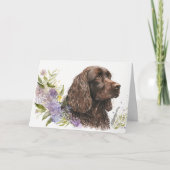 Birthday Chocolate Cocker Spaniel Kaart (Voorkant)