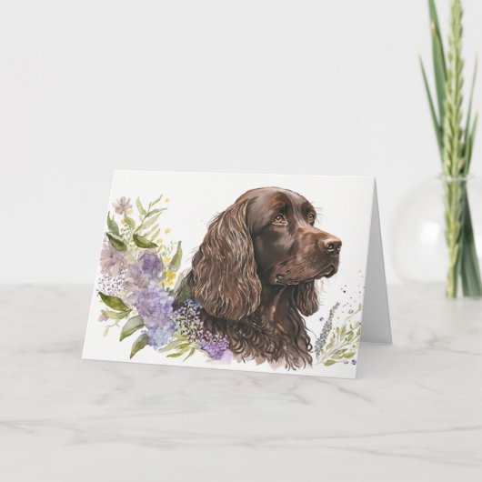 Birthday Chocolate Cocker Spaniel Kaart (Voorkant)