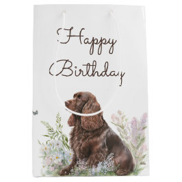 Birthday Chocolate Cocker Spaniel Medium Cadeauzakje