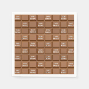 Birthday Chocolate Snoep Bar Servet