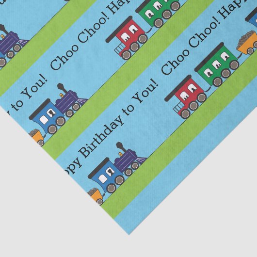 Birthday Choo Choo Train Tissuepapier (Detail)