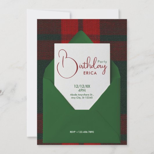 Birthday Christmas Kaart (Voorkant)