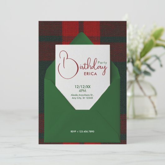 Birthday Christmas Kaart (Staand voorkant)