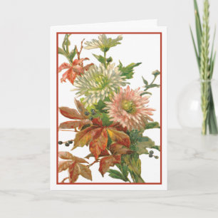 Birthday Chrysanthemum Autumn Fine Art Kaart