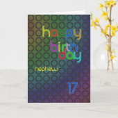 Birthday circles for Nephew aged 17 Kaart (Gele Bloem)