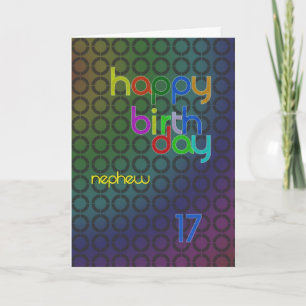 Birthday circles for Nephew aged 17 Kaart