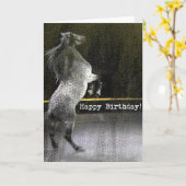 Birthday Circus Horse Lace Texture Kaart (Gele Bloem)