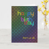 Birthday-cirkels van ons allemaal kaart (Gele Bloem)