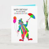 Birthday, Clown, kleindochter, Kaleidoscoop Group Kaart (Voorkant)
